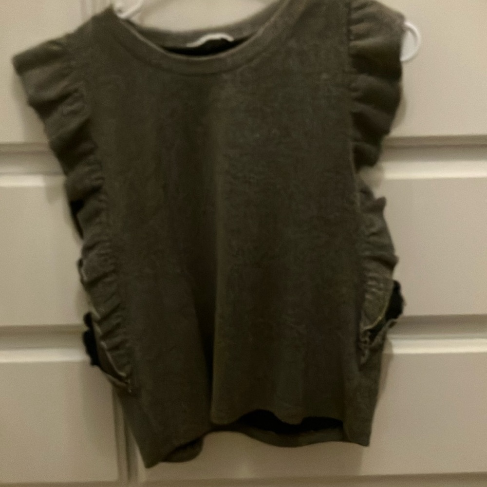 Zara ruffle shirt